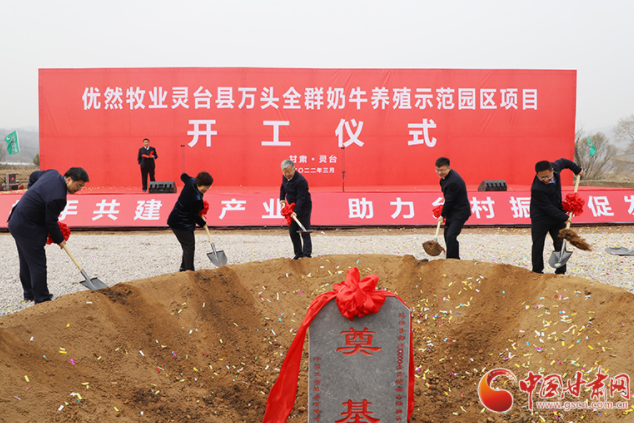 總投資7.2億元！優(yōu)然牧業(yè)靈臺縣萬頭全群奶牛養(yǎng)殖示范園區(qū)項目開工