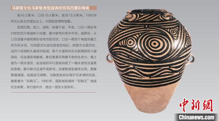 圖為“彩陶王”展板?！∨R夏州融媒體供圖