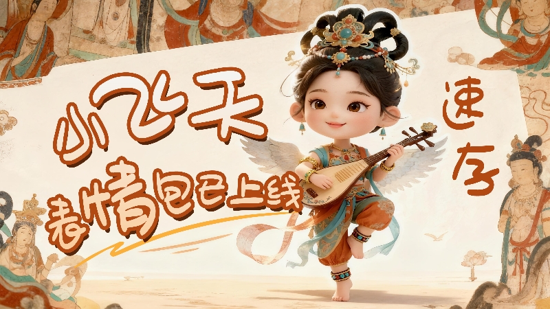 【何以中國·壁畫里的中國】小飛天表情包已上線，速存！