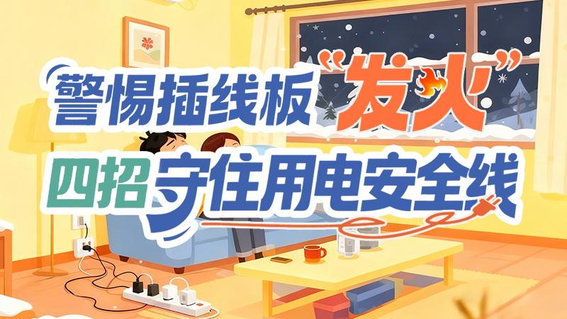 長圖|警惕插線板“發(fā)火”！四招守住用電安全線